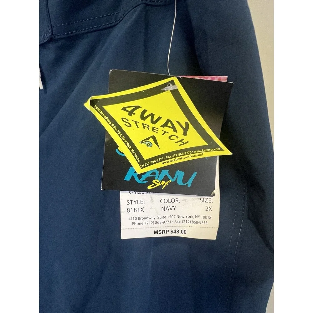 Kanu Surf Men's Marina Shorts 2X Swim Board Shorts Swim Trunks NEW With‎ Tags!